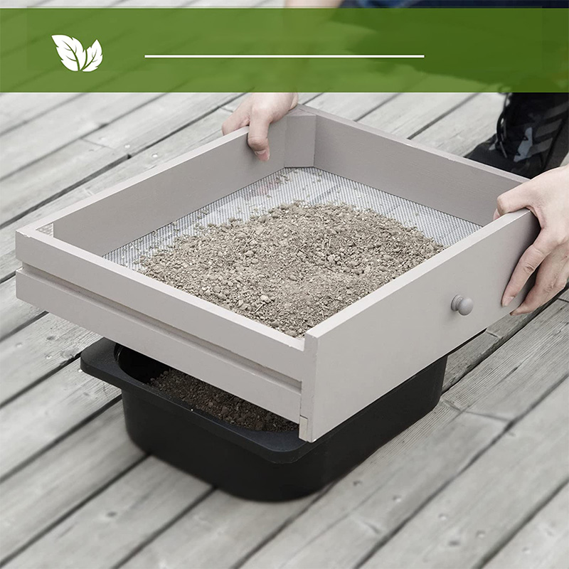 포팅 벤치 테이블, 정원 워크스테이션 w/ 체 스크린, 이동식 싱크 및 바구니