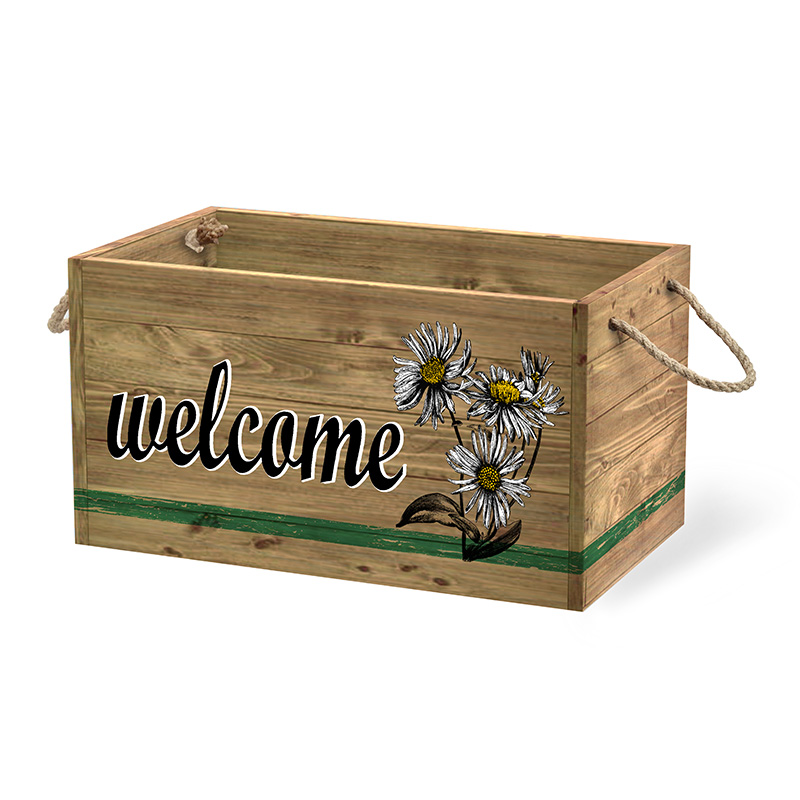 정리 및 보관을 위한 목재 보관 상자, 3팩, 브라운