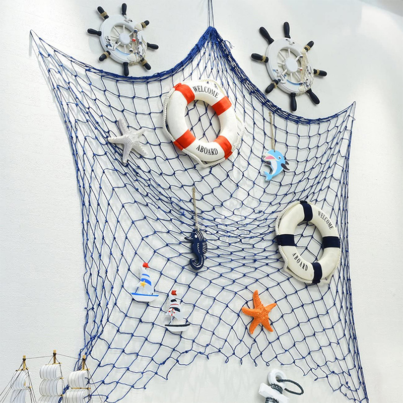 해상 나무 보트 선박 스티어링 휠/수제 나무 선박 휠 해적 장식 벽 및 문 매달려 장식 플라크 (흰 물고기)