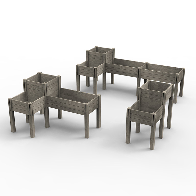 3 Tier Raised Garden Bed w/ Storage Shelf, 높은 나무 화분 상자 키트