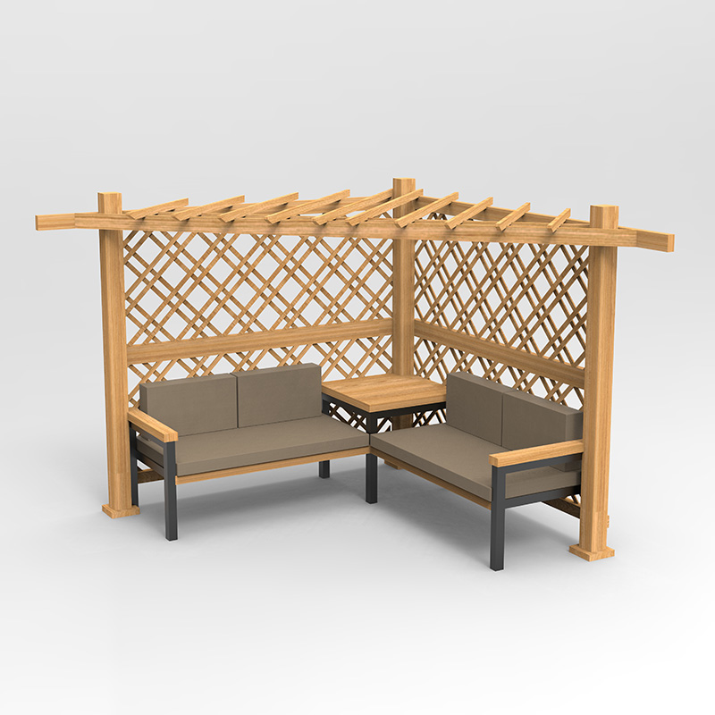 야외 10' x 10' Pergola Gazebo, 파티오, 데크, 정원, 정자에 적합한 100% 목재 Pergola, BBQ, 파티, 피크닉, 블랙에 적합