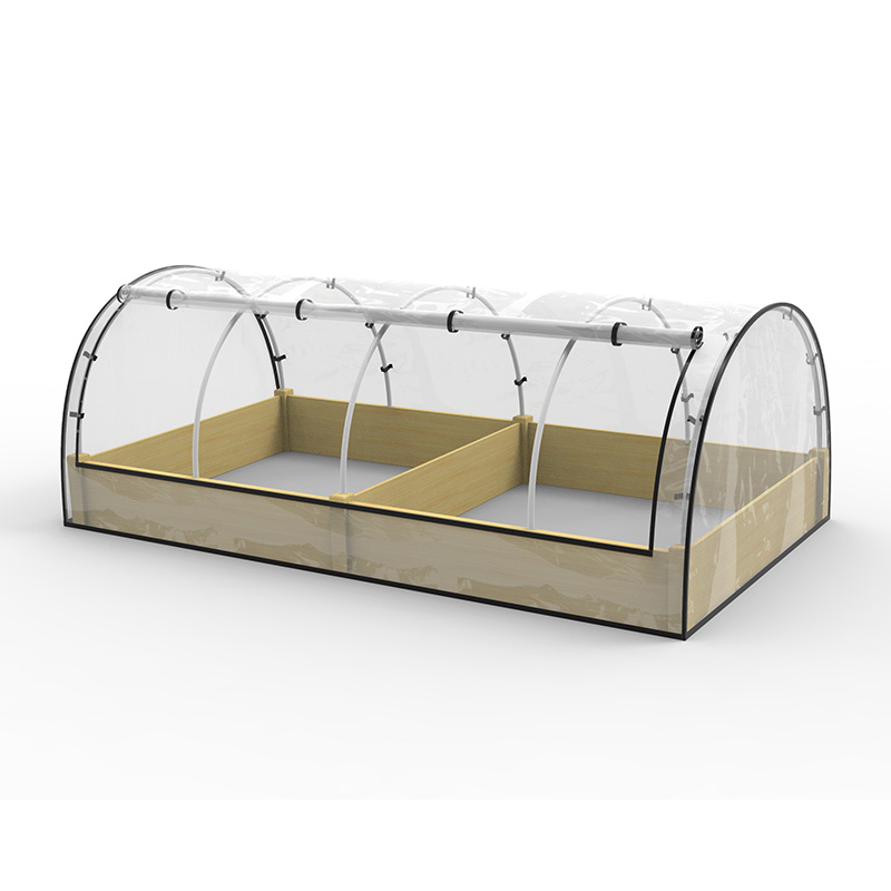 제기 정원 화단 키트 w/ 온실, 나무 콜드 프레임 화분, 자연