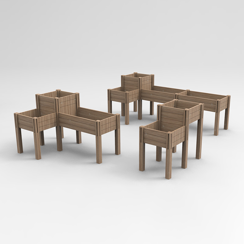 3 Tier Raised Garden Bed w/ Storage Shelf, 높은 나무 화분 상자 키트