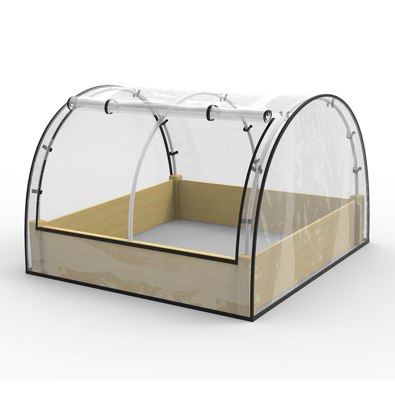 제기 정원 화단 키트 w/ 온실, 나무 콜드 프레임 화분, 자연