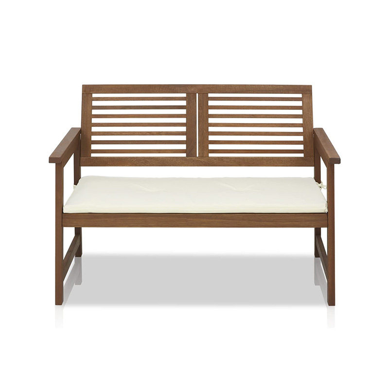 야외 접이식 정원 벤치, 2인용 파티오 나무 벤치, 파티오, 베란다 또는 발코니용 등받이 및 팔걸이가 있는 Loveseat 의자, 노란색