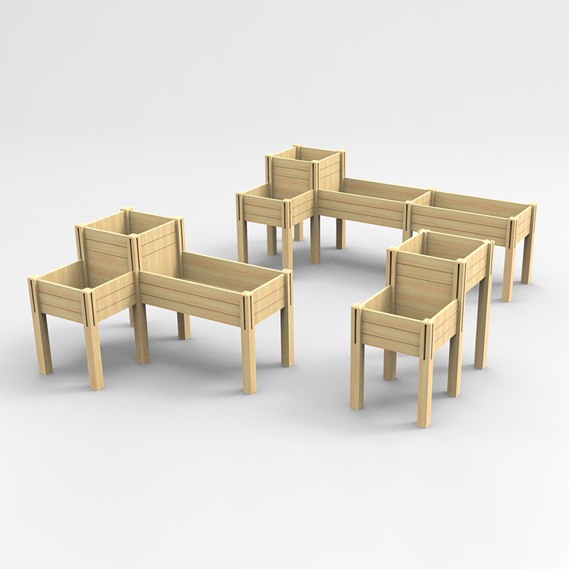 3 Tier Raised Garden Bed w/ Storage Shelf, 높은 나무 화분 상자 키트