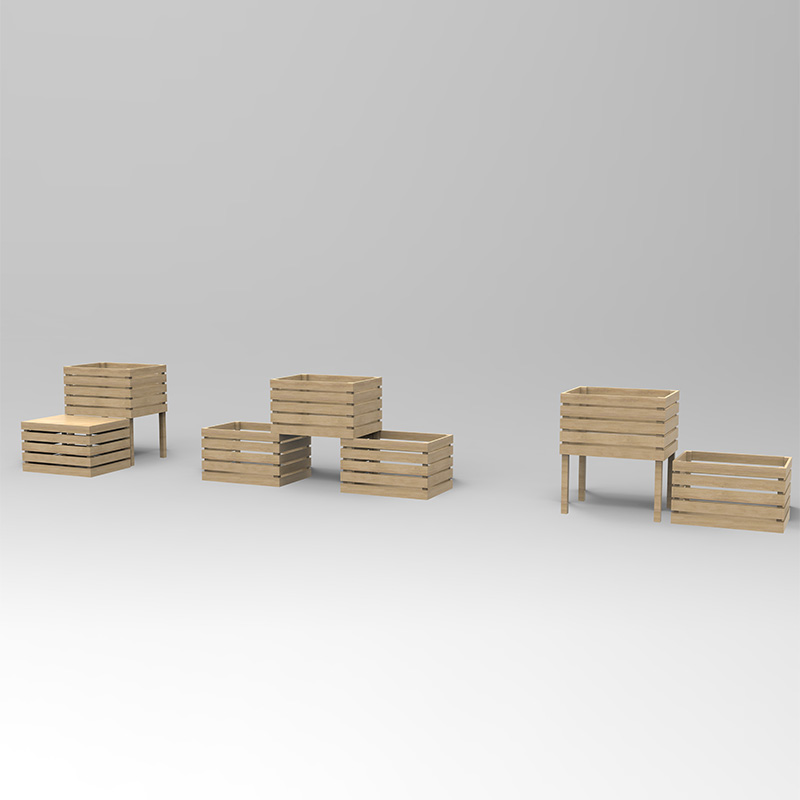 야채, 허브, 꽃을 위한 3 계층 제기 정원 침대 독립형 화분 상자