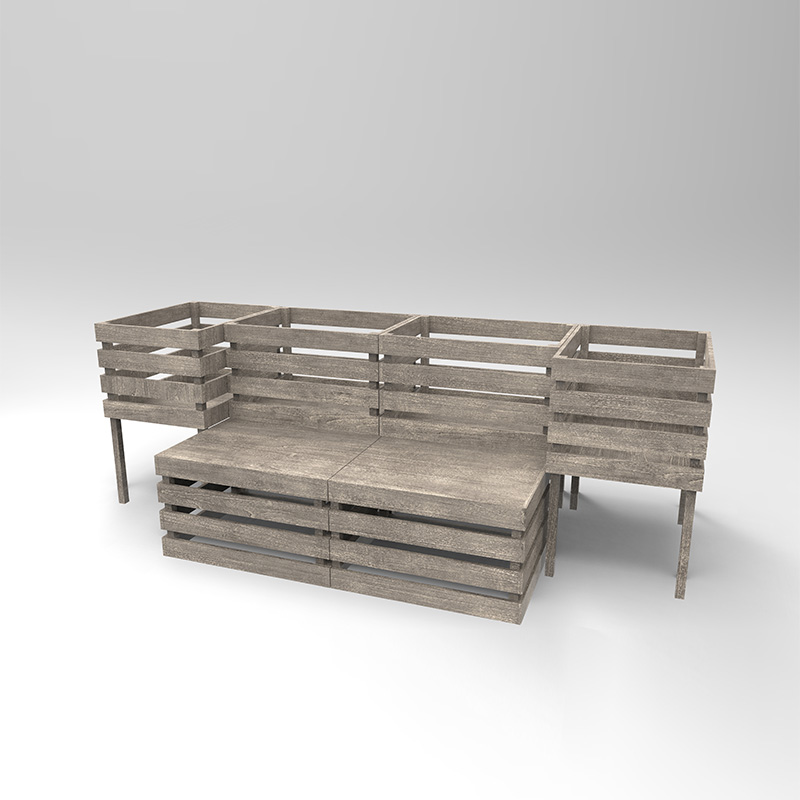 야채, 허브, 꽃을 위한 3 계층 제기 정원 침대 독립형 화분 상자