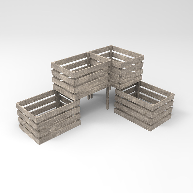 야채, 허브, 꽃을 위한 3 계층 제기 정원 침대 독립형 화분 상자