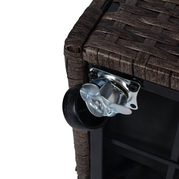 실내/실외 등나무 꽃 화분 상자 아래에 도구 보관 랙이 있고 견고한 작업 공간 28' H