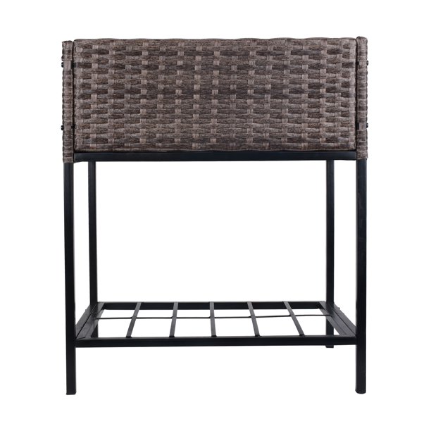 실내/실외 등나무 꽃 화분 상자 아래에 도구 보관 랙이 있고 견고한 작업 공간 28' H