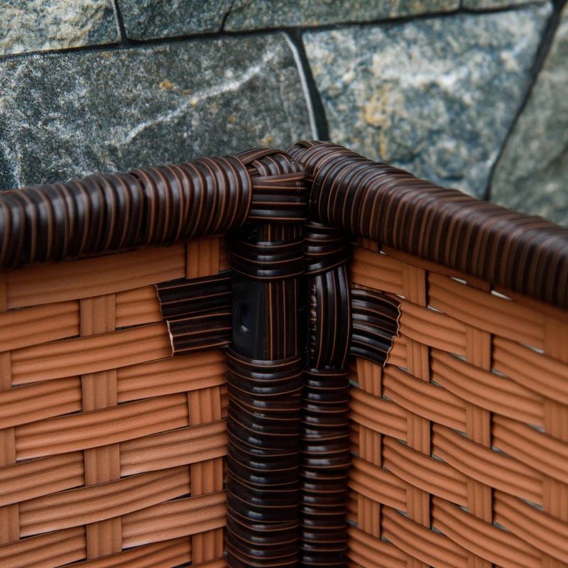 실내/실외 등나무 꽃 화분 상자 아래에 도구 보관 랙이 있고 견고한 작업 공간 28' H