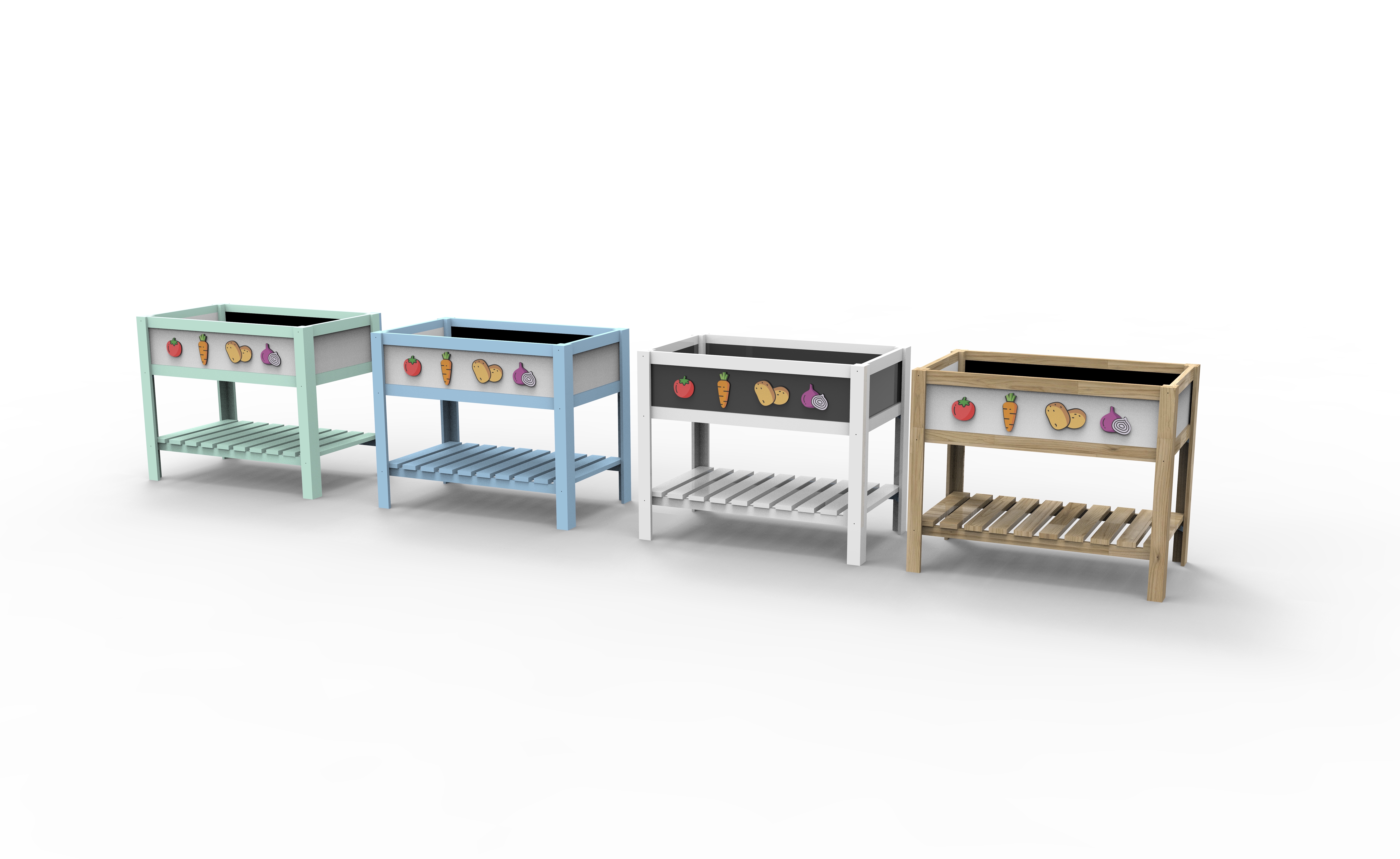 아이는 정원 침대 재배자를 키웠다