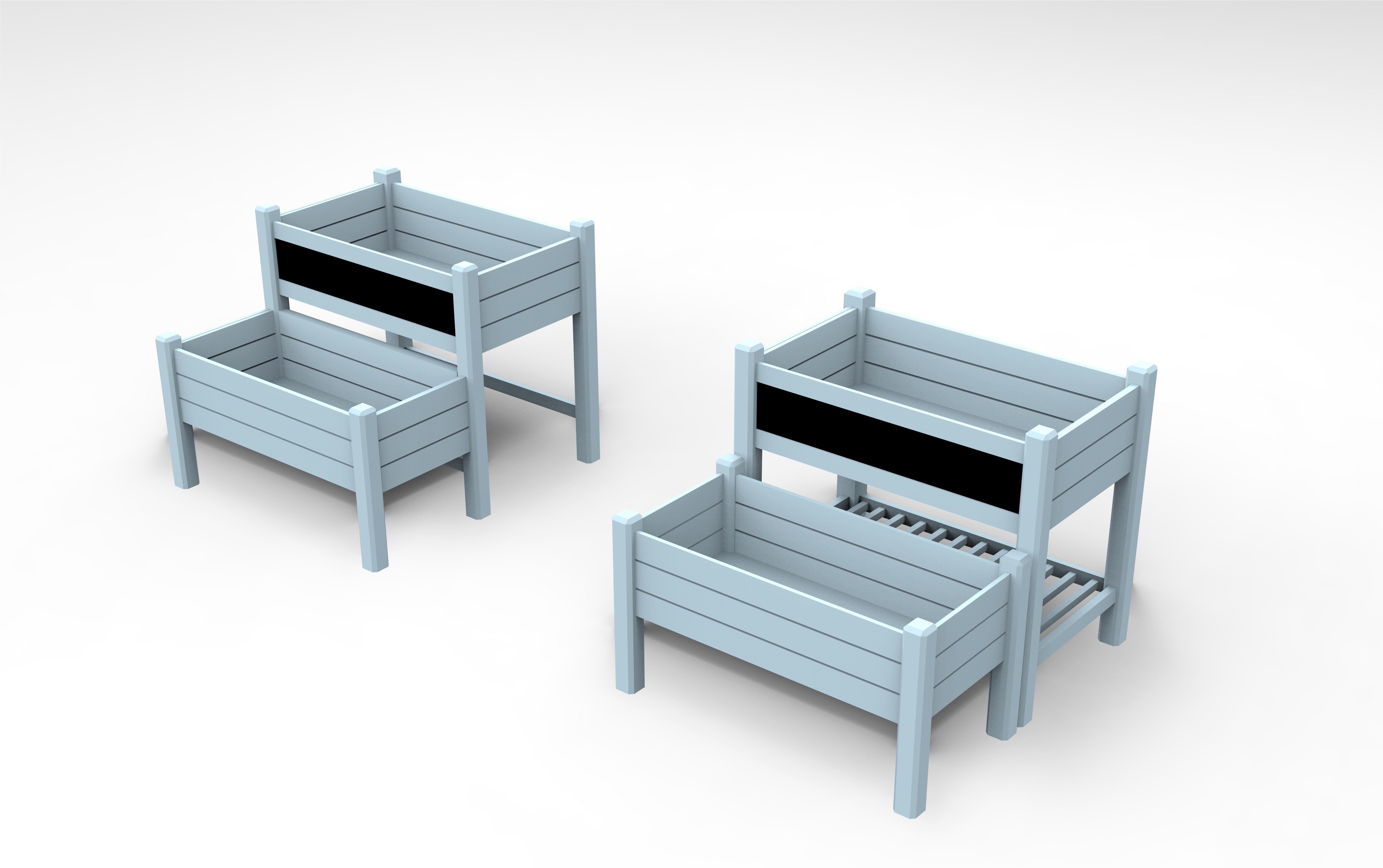 아이는 정원 침대 재배자를 키웠다