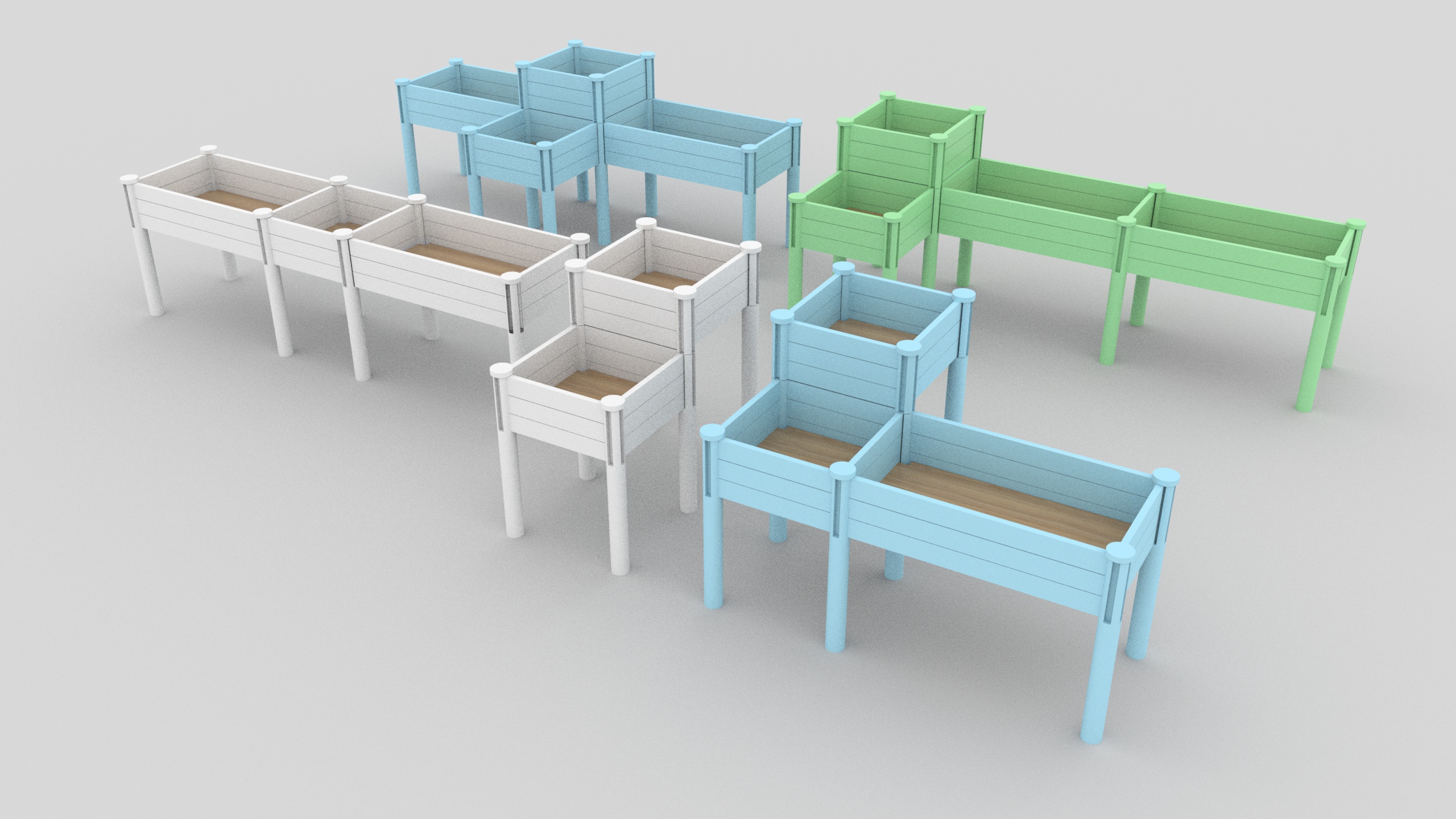 3 Tier Raised Garden Bed w/ Storage Shelf, 높은 나무 화분 상자 키트