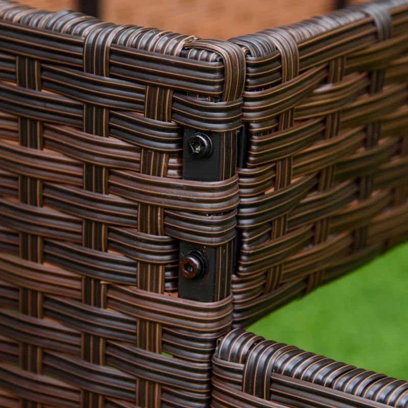 실내/실외 등나무 꽃 화분 상자 아래에 도구 보관 랙이 있고 견고한 작업 공간 28' H