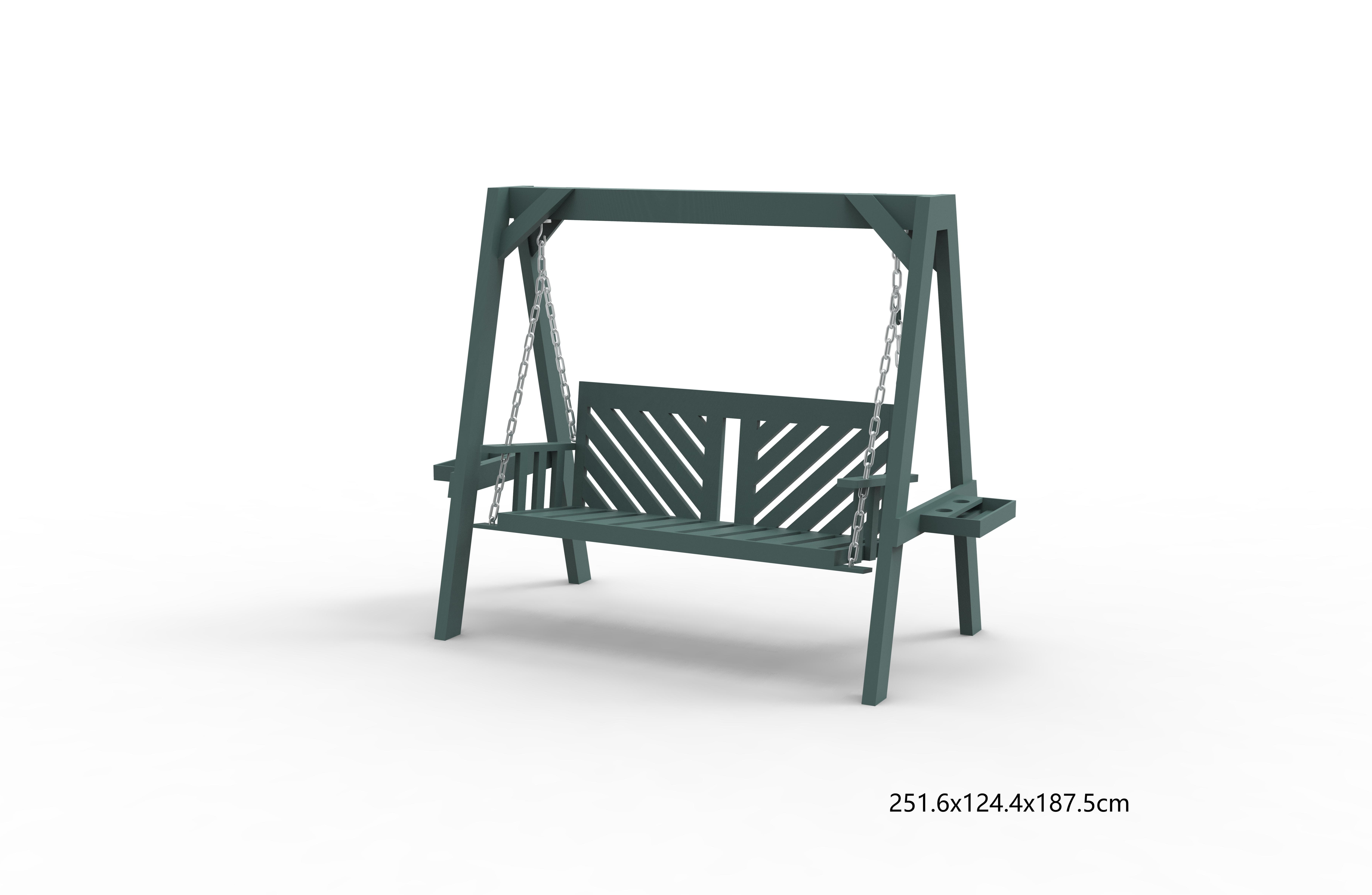 나무 스탠드가 있는 2인용 야외 스윙 베란다 스윙, 강력한 A-프레임 디자인 및 조절 가능한 방수 캐노피, 소박한 스타일 스윙