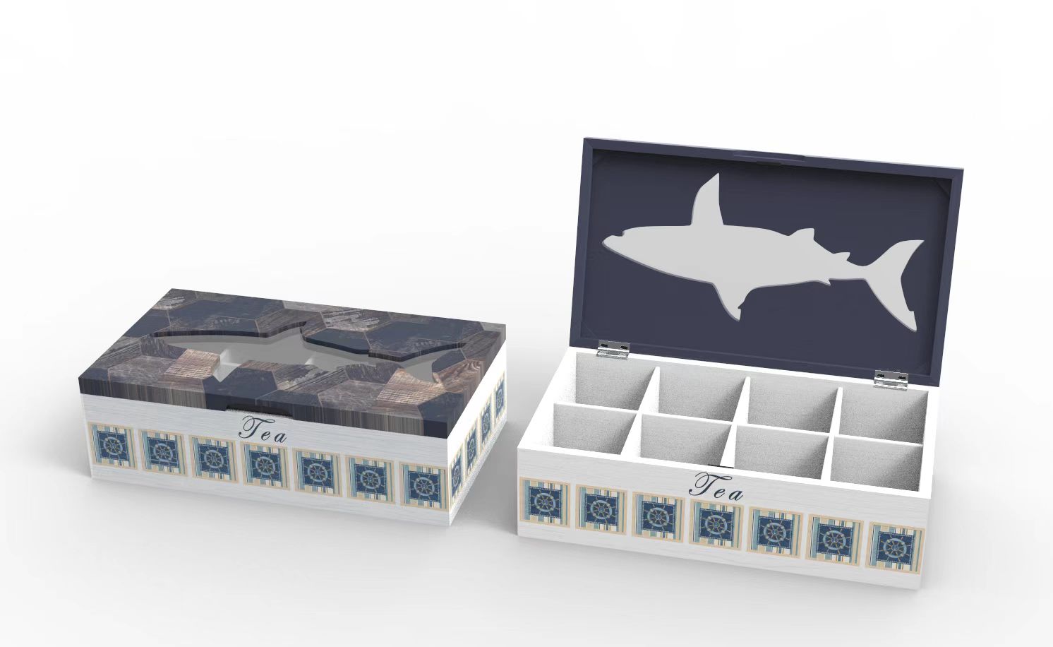 Lixincrafts 해변 보호소 장식, 바다 스타일 장식, 차 상자