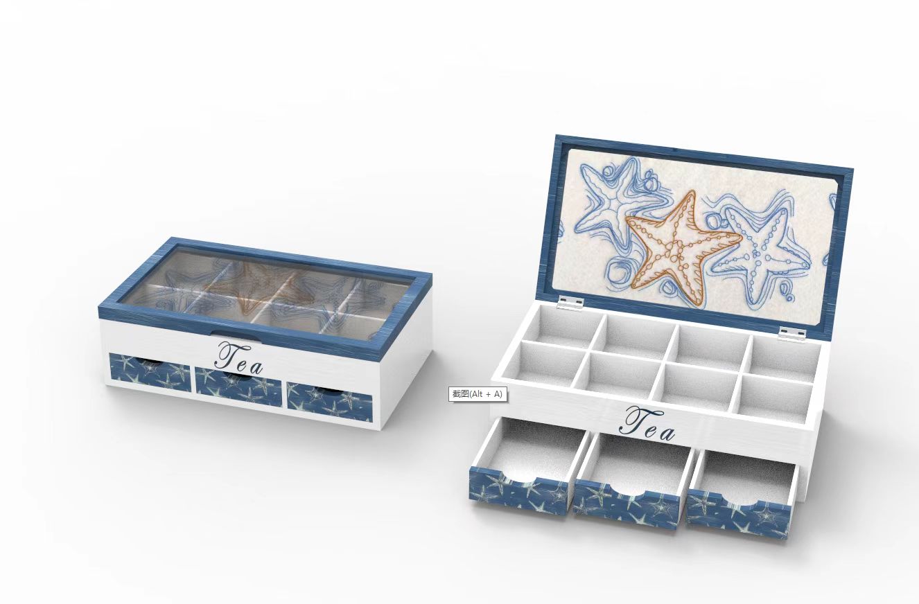 Lixincrafts 해변 보호소 장식, 바다 스타일 장식, 차 상자