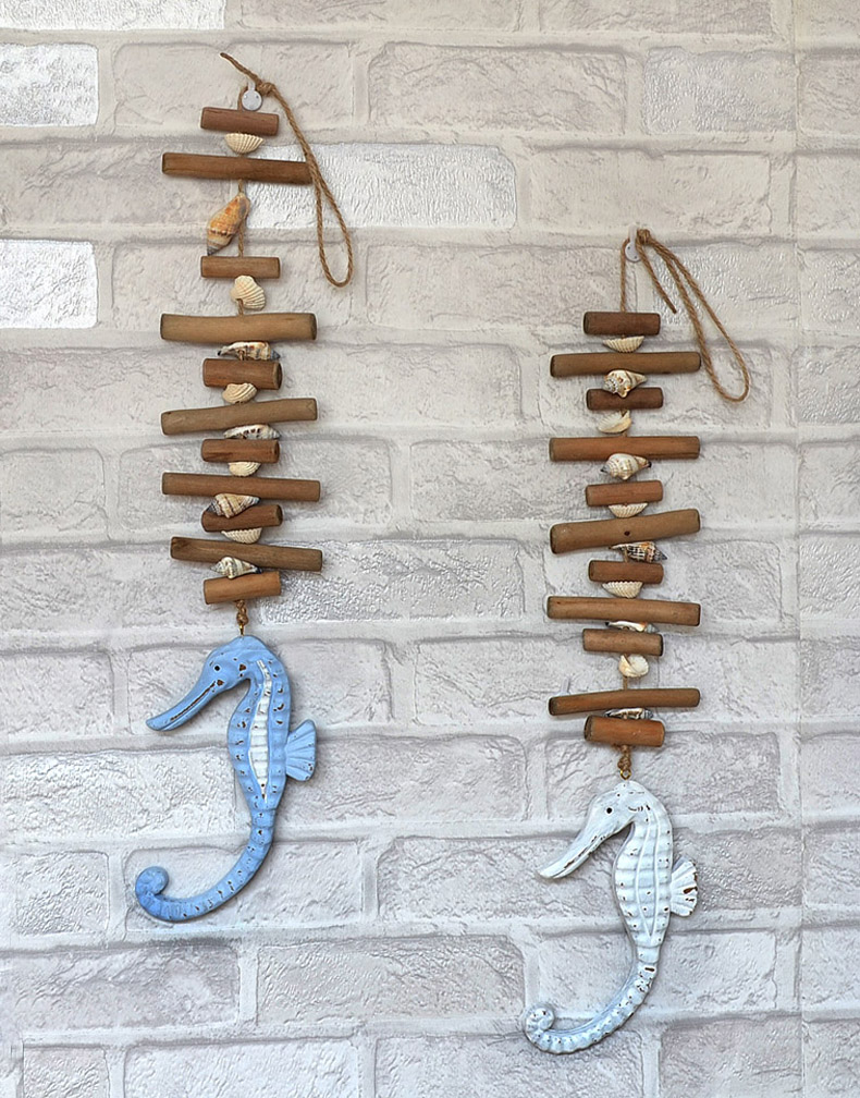 Lixincrafts 해변 보호소 장식, 바다 스타일 장식, 선박 휠 - 물고기 장식