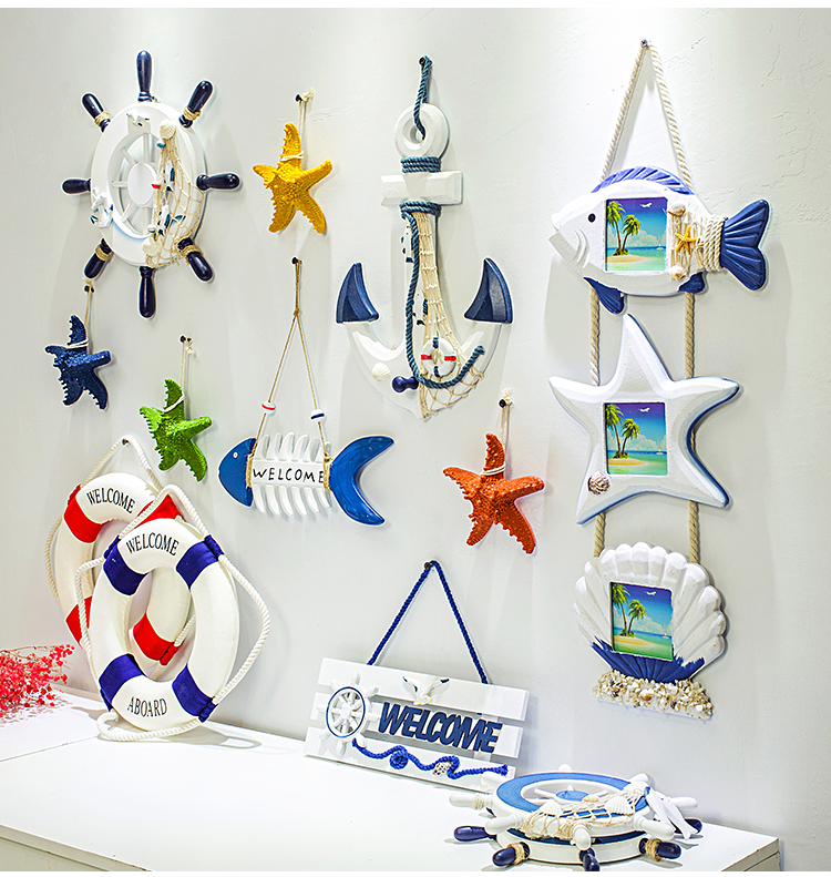 Lixincrafts 해변 보호소 장식, 바다 스타일 장식,