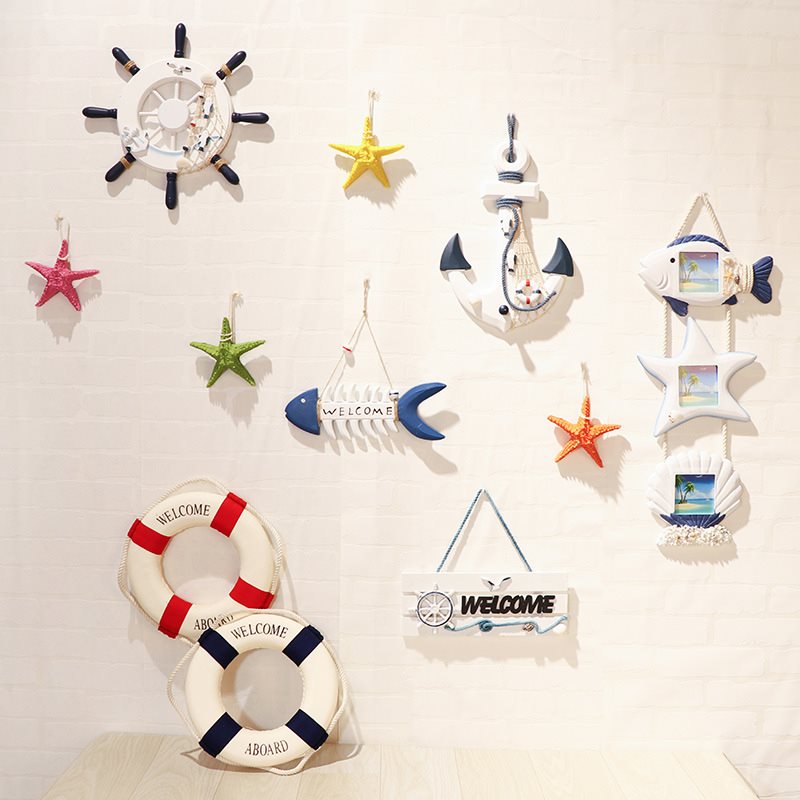 Lixincrafts 해변 보호소 장식, 바다 스타일 장식,