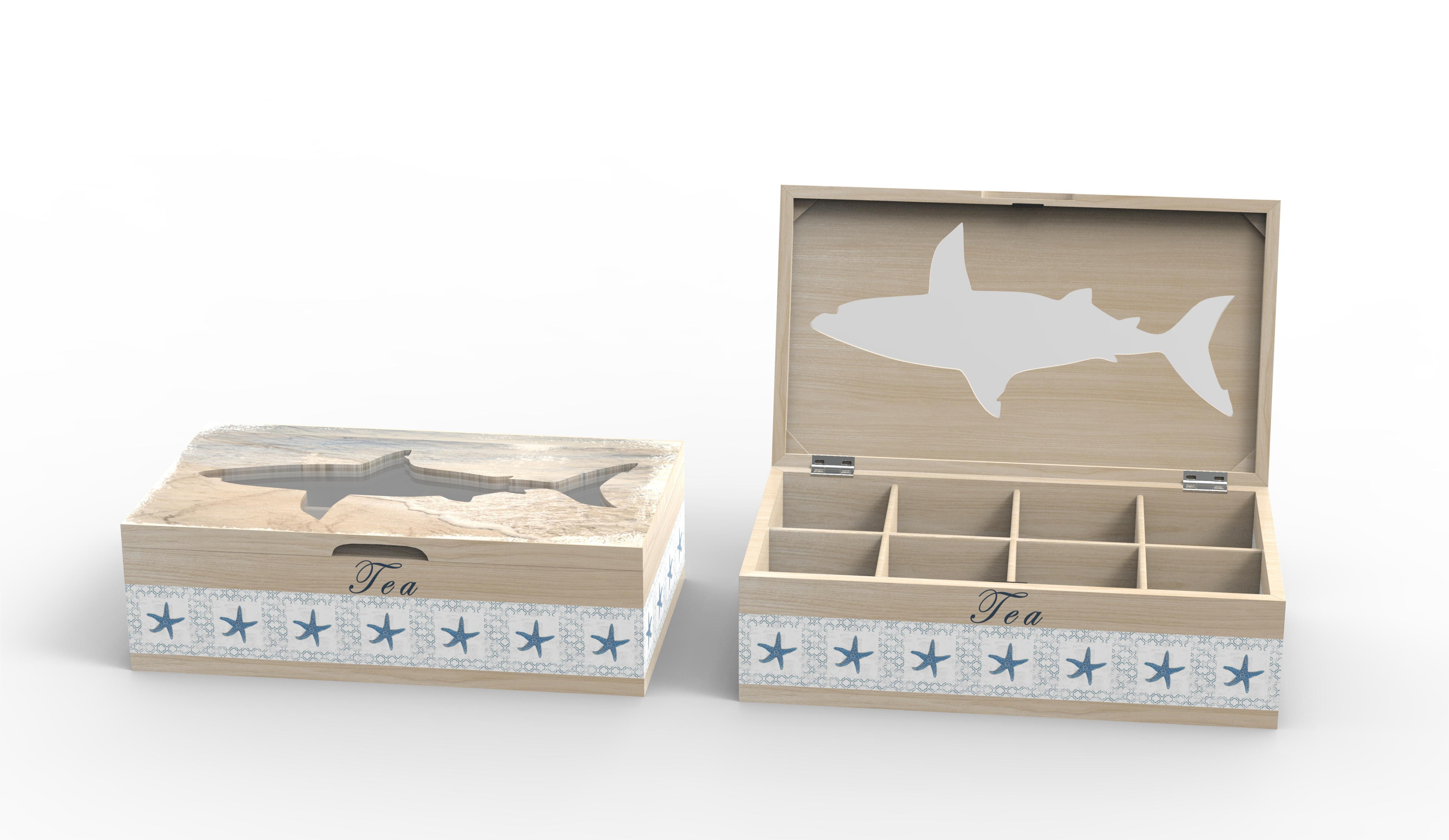 Lixincrafts 해변 보호소 장식, 바다 스타일 장식, 차 상자