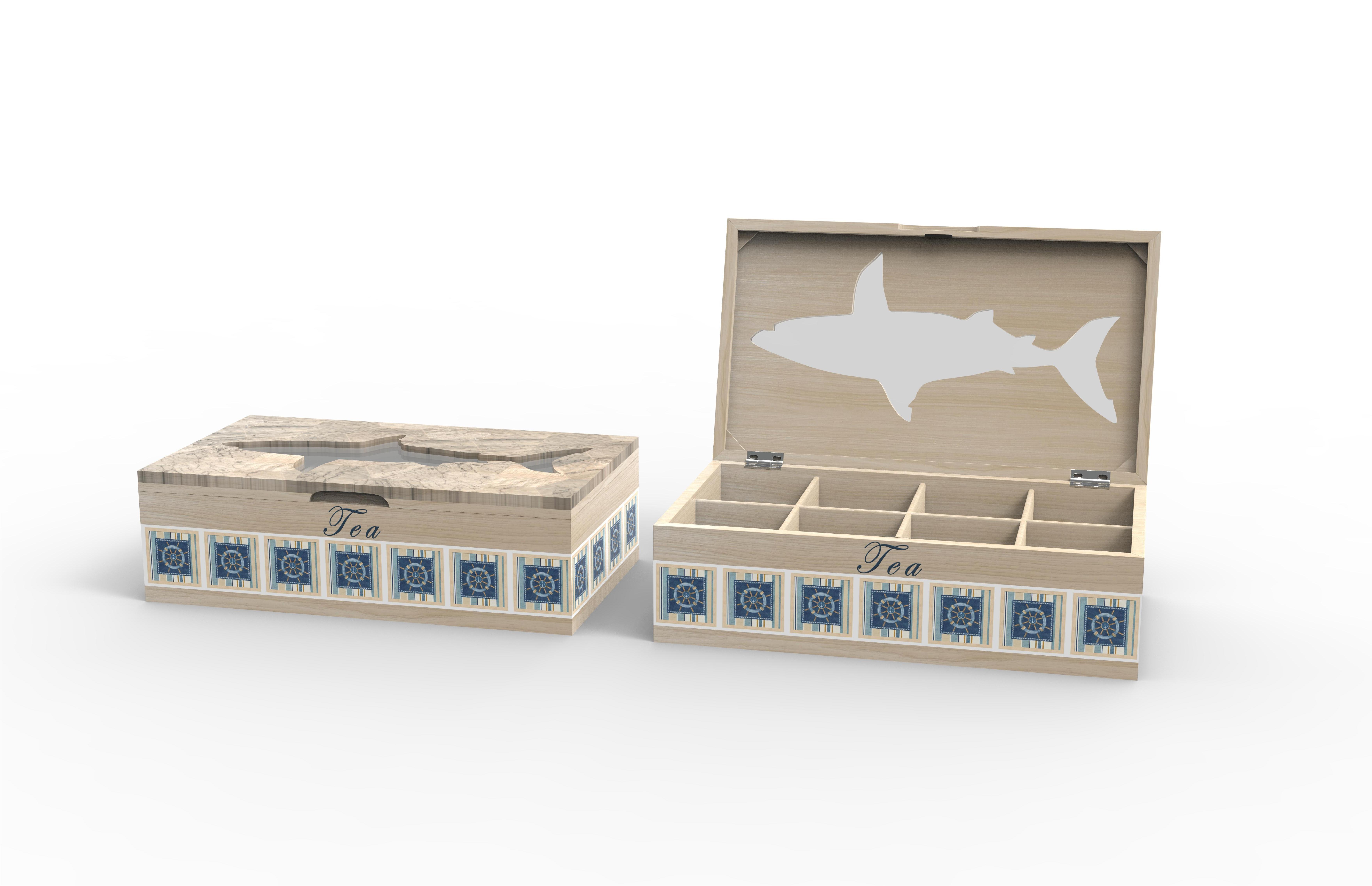 Lixincrafts 해변 보호소 장식, 바다 스타일 장식, 차 상자